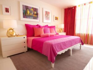 Elegant Pink and Black Accented Bedrooms