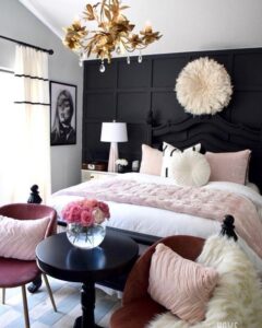 Elegant Pink and Black Accented Bedrooms