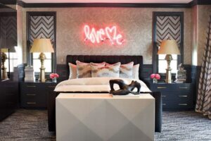 Elegant Pink and Black Accented Bedrooms